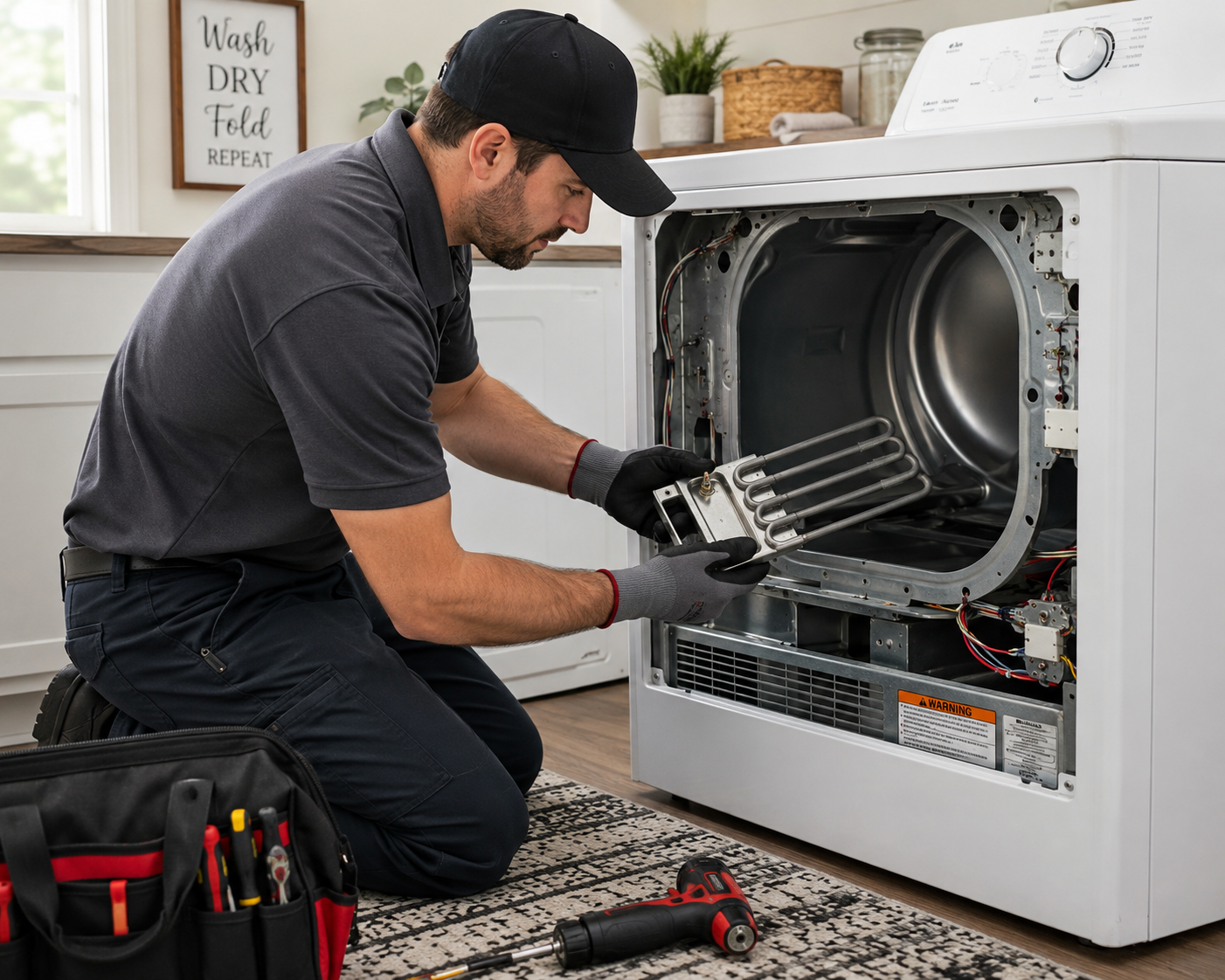 Samsung service centre technician on home visit for washing machine repair in UAE — certified doorstep service Dubai Sharjah Abu Dhabi